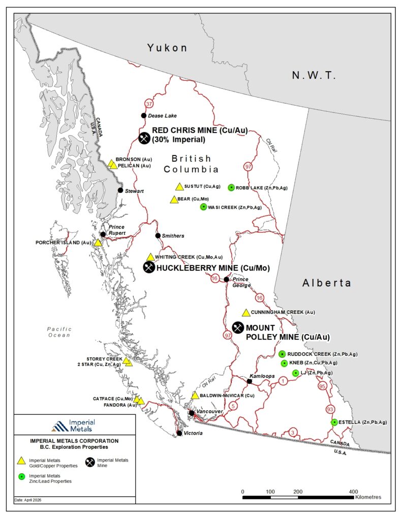 Bc Exploration Properties And Mines Apr 2026